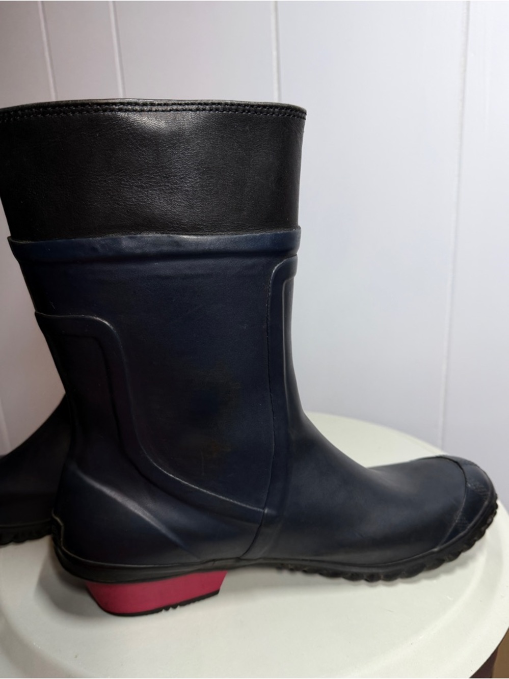 Sorel Black Navy Lace-Up Waterproof Boots with Red Heel - Size 11 - Picture 9 of 12